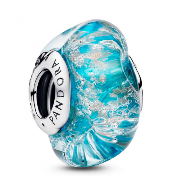 Charm Cristal de Murano Turquesa y Brillante 794701C01