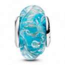 Charm Cristal de Murano Turquesa y Brillante 794701C01