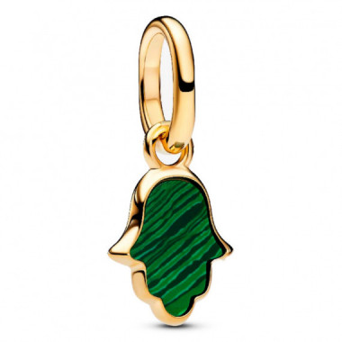 Charm Colgante Mini Mano de F&aacute;tima Verde 764612C01
