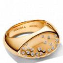 Anillo Sello Óvalo Abovedado con Gemas Engastadas 164671C01