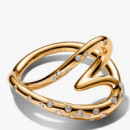 Anillo Corazón Forma Orgánica con Gemas Engastadas 164675C01