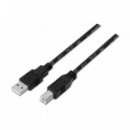AISENS CABLE USB-A 2.0 A USB-B 2.0 4.5M NEGRO