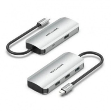 Hub Vention USB-C 5 Puertos (4x USB 3.0 + MicroUSB PD) TNAHB