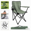 Silla de Camping Plegable ICO 52x52x90 cm Caqui