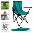 Silla de Camping Plegable 52x52x90cm Turquesa