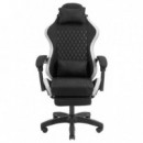 Silla Gaming Mars Gaming MGC-X Ergonómica con Reposapiés de Tela Gris/Blanco