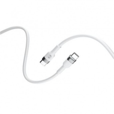 Cable Flexible USB-C a USB-C Forever 2M 100W Blanco para Carga R&aacute;pida y Datos