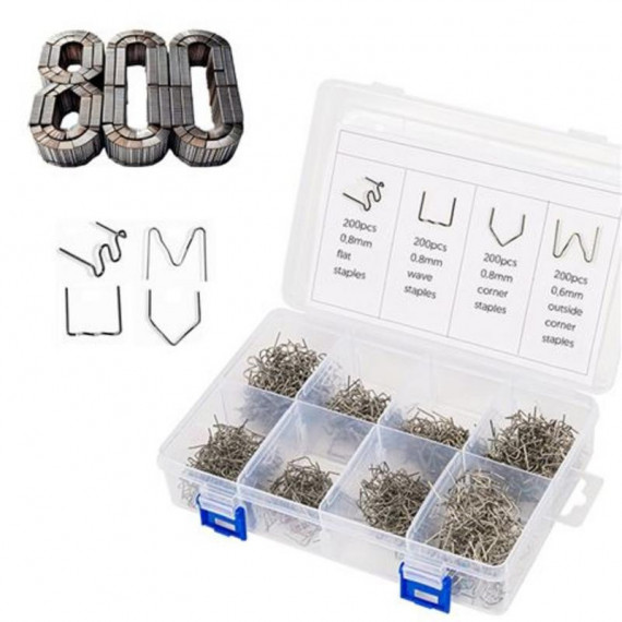 Kit de 800 Grapas para Soldadura y Reparación de Plástico