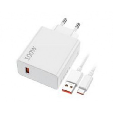 Cargador de Pared Xiaomi 100W USB-C con Cable USB-C Blanco (BHR095VEU)