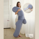 Almohada De Lactancia Forma "f" Gris