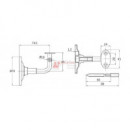 Soporte Pasamanos Inox - Modelo 25