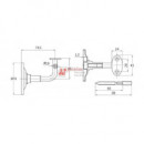 Soporte Pasamanos Inox - Modelo 25