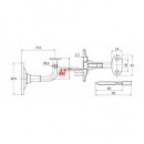 Soporte Pasamanos Inox - Modelo 25