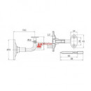 Soporte Pasamanos Inox - Modelo 25