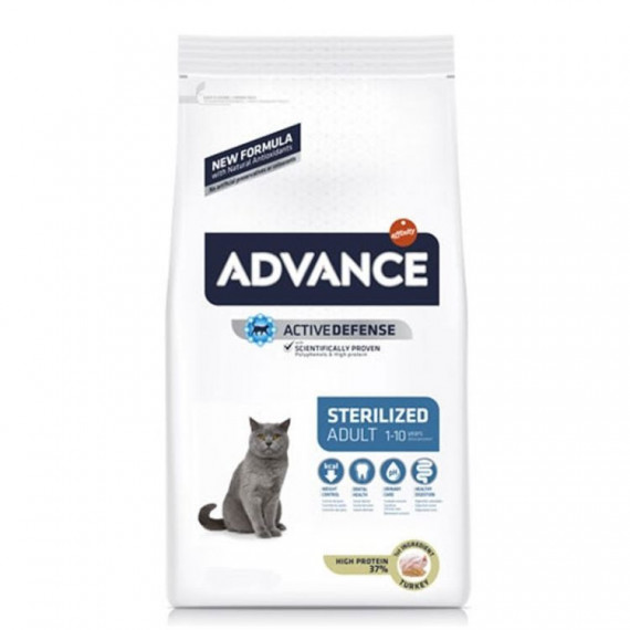 ADVANCE Gato Adulto Esterilizado Pavo 10 Kg