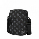 New Era Bolso lateral con monograma estampado 60503771-BLKGRH