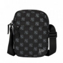 New Era Bolso lateral con monograma estampado 60503771-BLKGRH