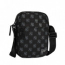 New Era Bolso lateral con monograma estampado 60503771-BLKGRH