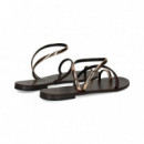 ESCLAVA TIRA EMPEINE MARRON+BRONCE