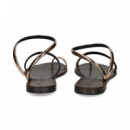 ESCLAVA TIRA EMPEINE MARRON+BRONCE