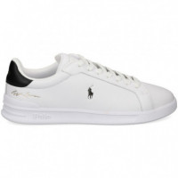 Deportivo Firma Piel Negro+blanco  POLO RALPH LAUREN