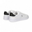 DEPORTIVO FIRMA PIEL NEGRO+BLANCO