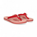 FLIP FLOP CROCHET ROSA+ROJO