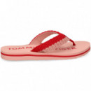 FLIP FLOP CROCHET ROSA+ROJO