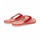 FLIP FLOP CROCHET ROSA+ROJO