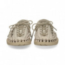 SANDALIA ENREJADA+CORDON PIEL BEIGE