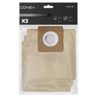 Pack de 3 bolsas para aspirador de trineo Conga PowerBag 2000 Compact (Consumible)