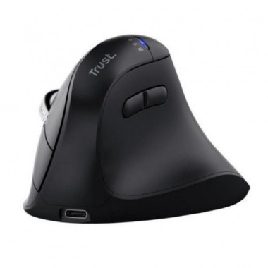 Rat&oacute;n Ergon&oacute;mico Inal&aacute;mbrico Trust Vyran Hyperscroll Negro