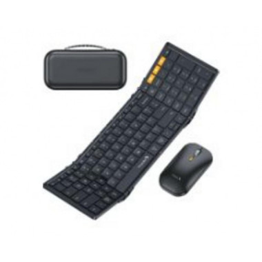 Kit Teclado Plegable + Rat&oacute;n ProtoArc XKM01 QWERTY Bluetooth 5.1 Negro (CP015223)
