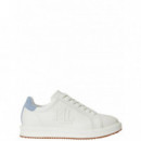 POLO RALPH LAUREN - AINSLEY-SNEAKERS-LOW TOP LACE - SNOW WHITE DUST BLUE - 802979188006/SNOW WHITE DUST BLUE