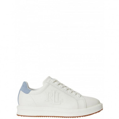 POLO RALPH LAUREN - AINSLEY-SNEAKERS-LOW TOP LACE - SNOW WHITE DUST BLUE - 802979188006/SNOW WHITE DUST BLUE