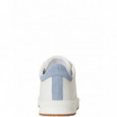 POLO RALPH LAUREN - AINSLEY-SNEAKERS-LOW TOP LACE - SNOW WHITE DUST BLUE - 802979188006/SNOW WHITE DUST BLUE