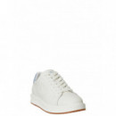 POLO RALPH LAUREN - AINSLEY-SNEAKERS-LOW TOP LACE - SNOW WHITE DUST BLUE - 802979188006/SNOW WHITE DUST BLUE