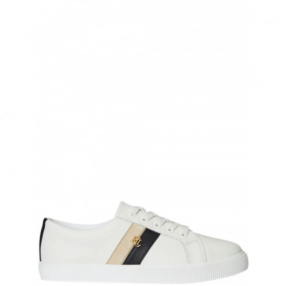 POLO RALPH LAUREN - JANSON II-SNEAKERS-LOW TOP LACE - SNW WHT BLACK SAND DUNE - 802979187001/SNW WHT BLACK SAND DUNE