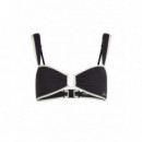 KARL LAGERFELD - Signature Bandeau Bikini Top - 999 - B2W46022/999