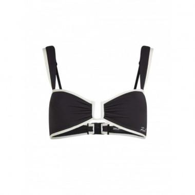 KARL LAGERFELD - Signature Bandeau Bikini Top - 999 - B2W46022/999