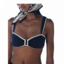 KARL LAGERFELD - Signature Bandeau Bikini Top - 999 - B2W46022/999