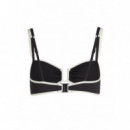 KARL LAGERFELD - Signature Bandeau Bikini Top - 999 - B2W46022/999