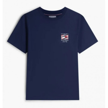 TOMMY HILFIGER - RWB BOX FLAG REGULAR TEE - DCC - F|MW0MW43390/DCC