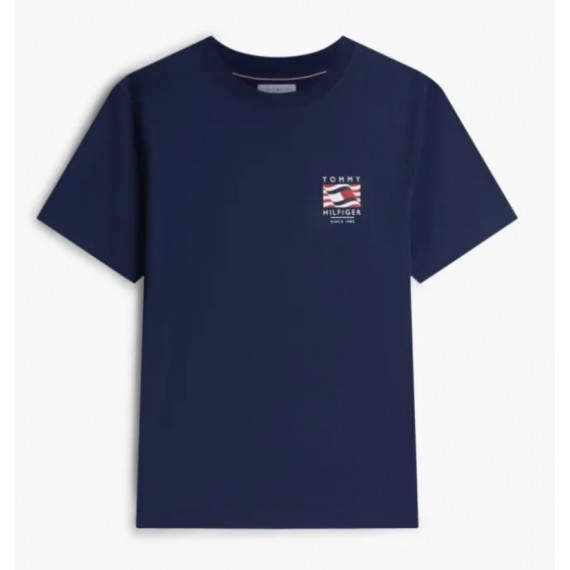 TOMMY HILFIGER - RWB BOX FLAG REGULAR TEE - DCC - F|MW0MW43390/DCC