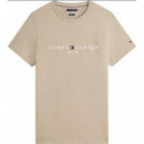 TOMMY HILFIGER - TOMMY LOGO TEE - AEG - F|MW0MW11797/AEG
