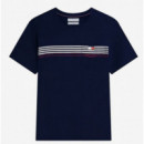 TOMMY HILFIGER - RWB PLACED STRIPE REG TEE - DCC - F|MW0MW43389/DCC