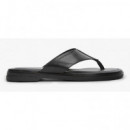TOMMY HILFIGER - PREMIUM COMFORT LTH TOE SANDAL - BDS - F|FM0FM06055/BDS
