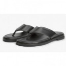 TOMMY HILFIGER - PREMIUM COMFORT LTH TOE SANDAL - BDS - F|FM0FM06055/BDS