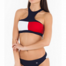 Parte Alta Bikini TOMMY HILFIGER Crop Tricolor