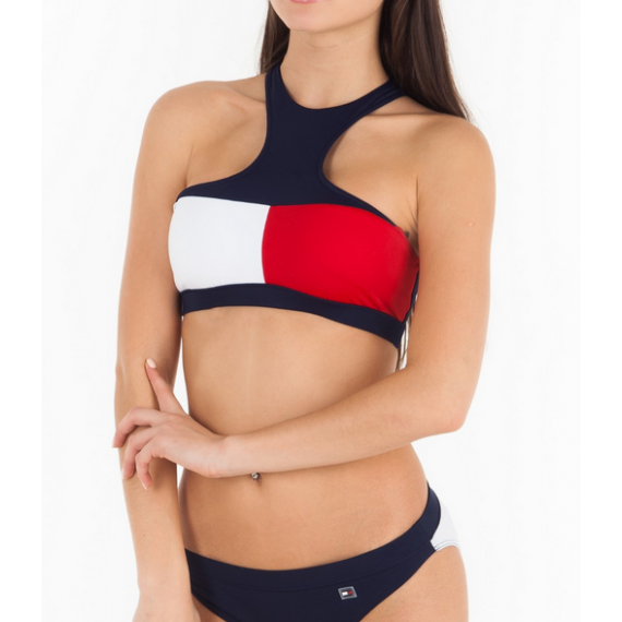 Parte Alta Bikini TOMMY HILFIGER Crop Tricolor